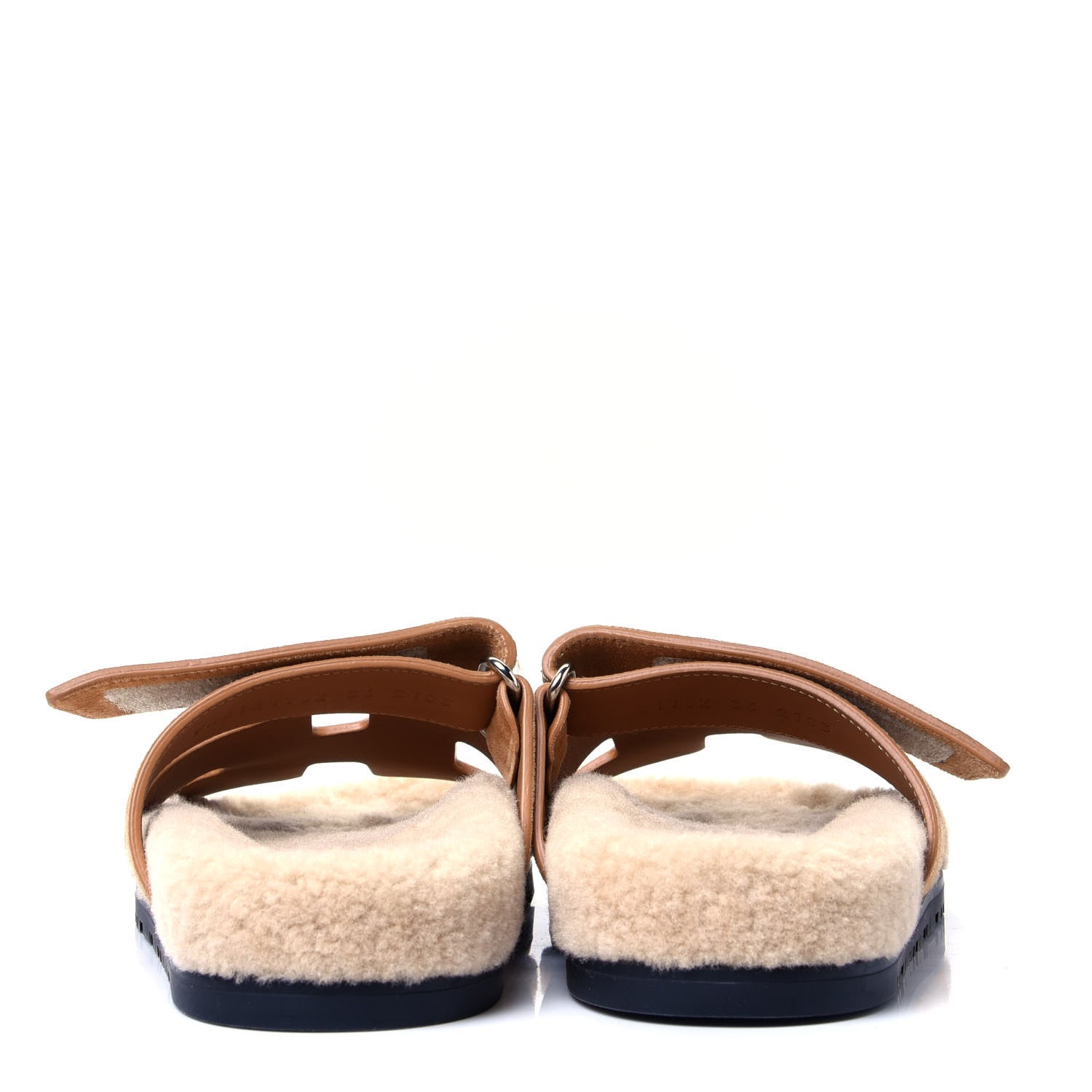 Hermes Suede Goatskin Woolskin Womens Chypre Sandals 36 Golden Beige 6 of 9