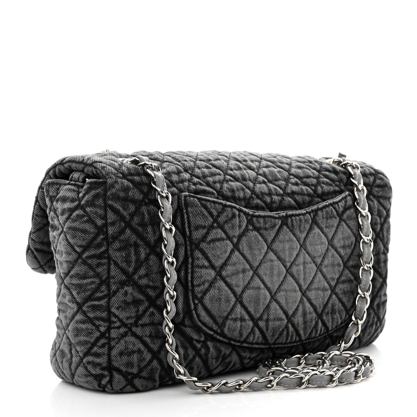 Denim Quilted Denimpression Flap Grey Black