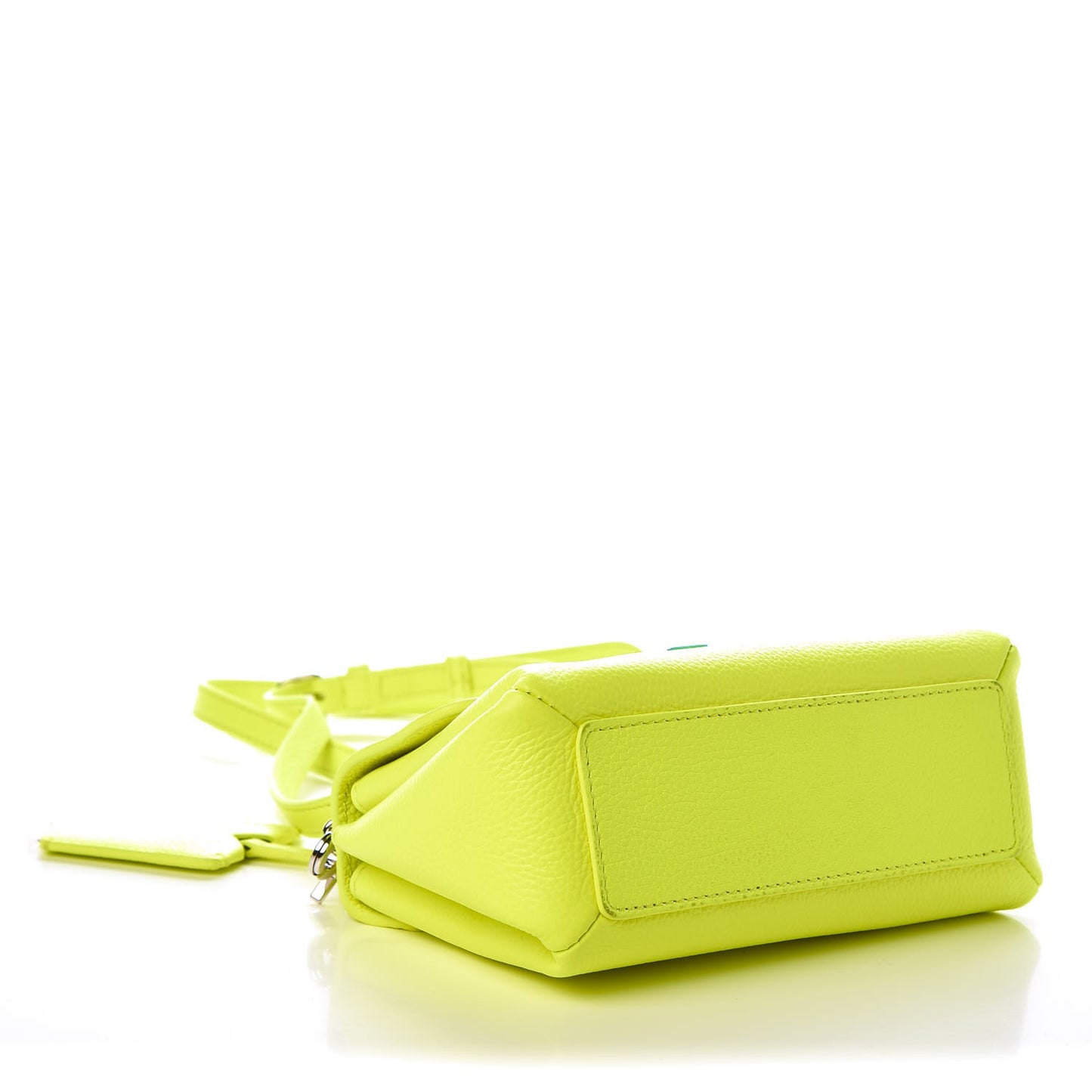 Grained Calfskin Le Dix Nano Soft Cartable Jaune Fluo