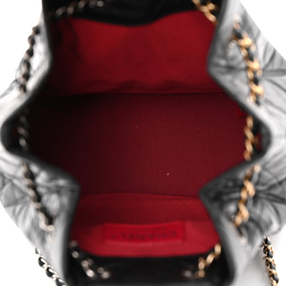 Chanel Aged Calfskin Quilted Small Gabrielle Backpack Black 5 of 13