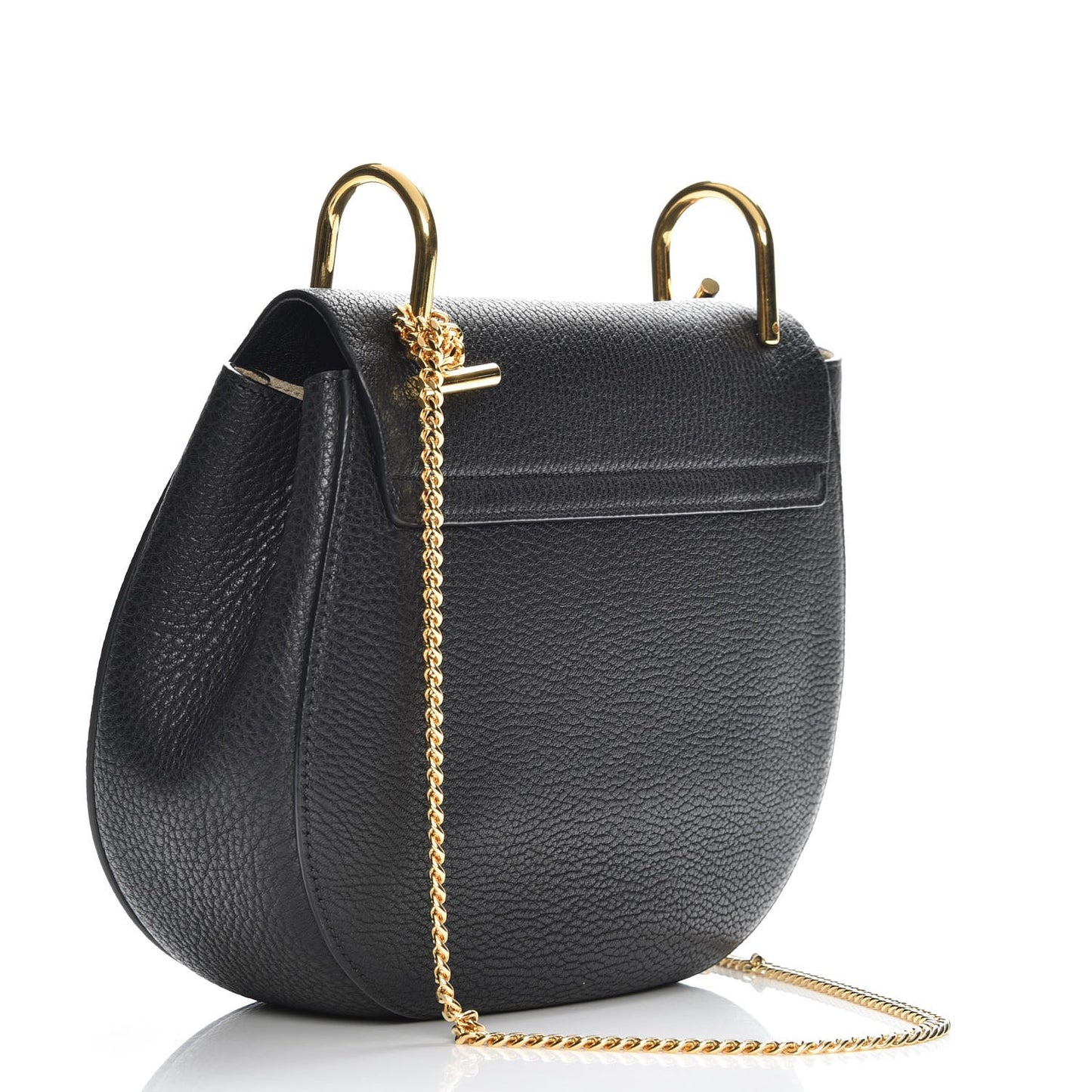 Grained Lambskin Drew Shoulder Bag Black