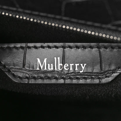 Mulberry Crocodile Embossed Mini Zipped Bayswater Black 6 of 8