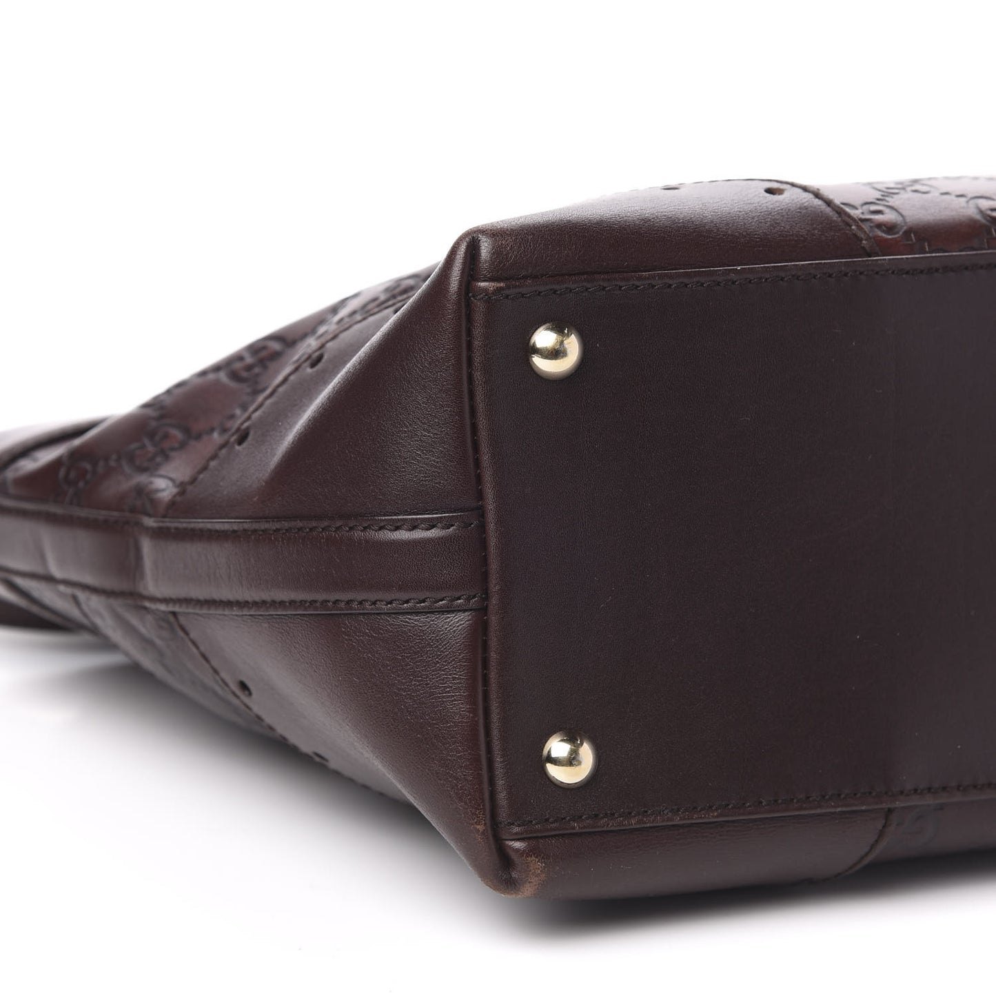 Guccissima Large Punch Tote Chocolate Brown