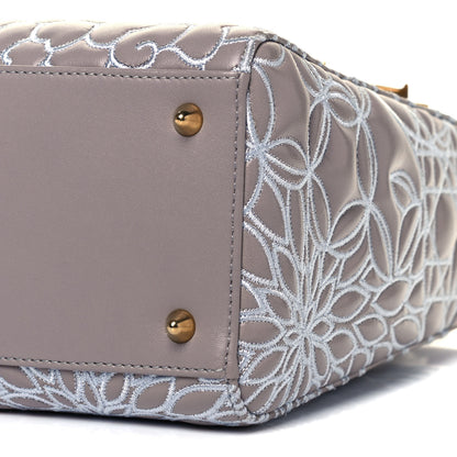 Christian Dior Lambskin Embroidered David Wiseman Medium Art Lady Dior Light Grey 8 of 8