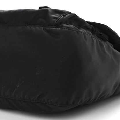Prada Tessuto Nylon Saffiano Double Buckle Messenger Shoulder Bag Black 8 of 10