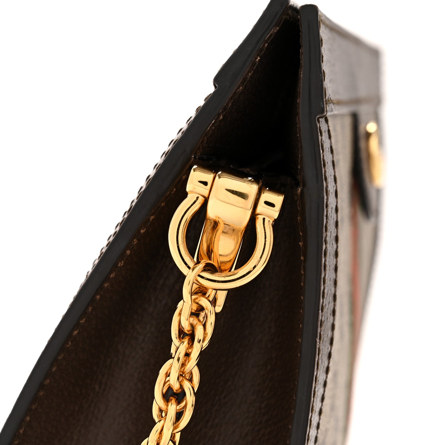 Gucci GG Supreme Monogram Web Small Ophidia Chain Shoulder Bag Brown 12 of 13
