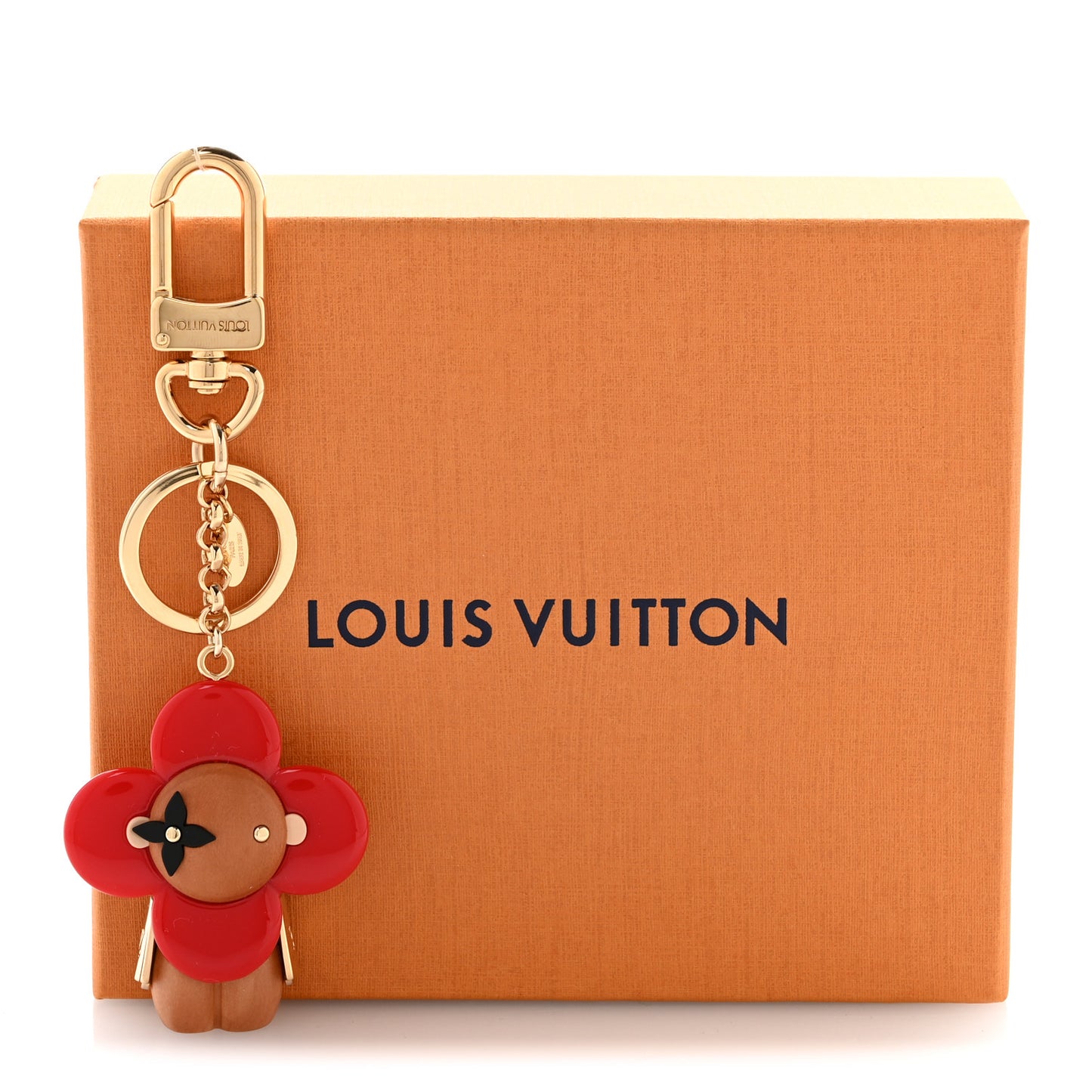 Resin Wood Vivienne Bag Charm Red