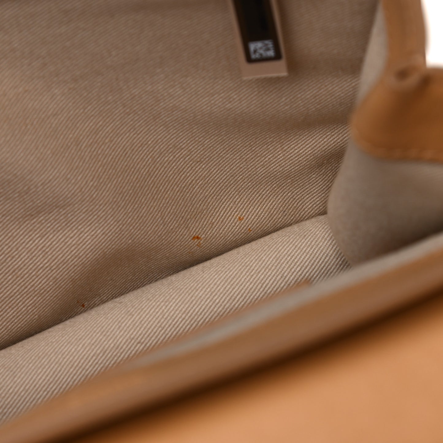 Calfskin Suede C Clutch With Chain Bleached Brown