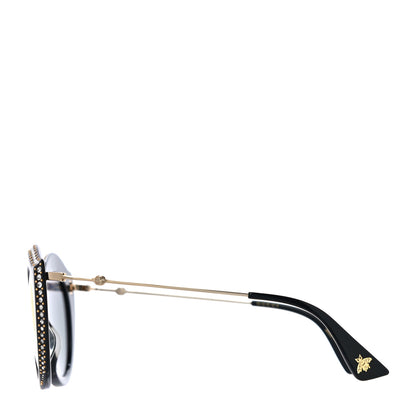 Gucci Crystal Cat Eye Sunglasses GG0214S Black Gold Pink 2 of 7