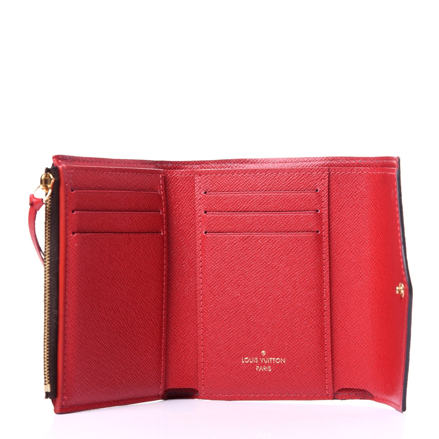 Louis Vuitton Damier Ebene Victorine Wallet Cherry 5 of 11