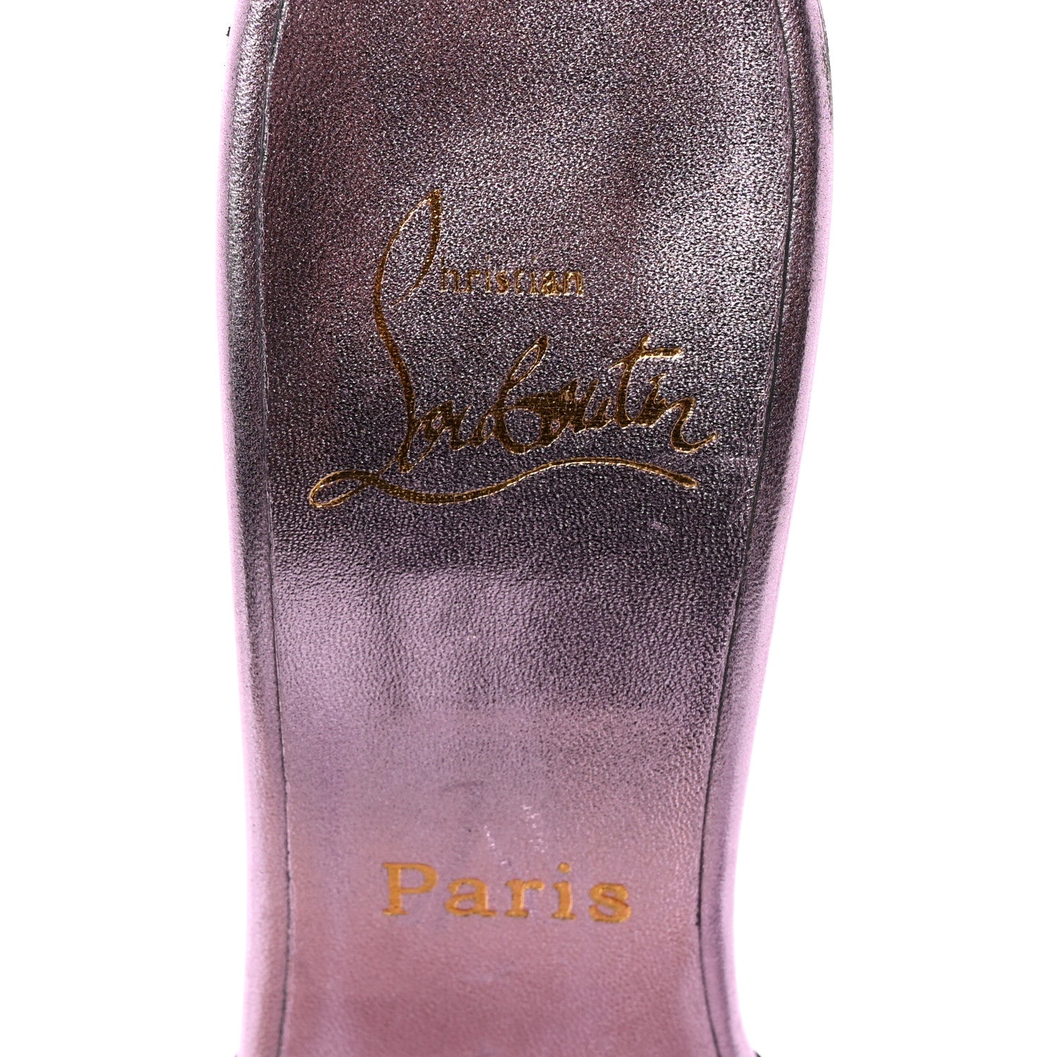 Christian Louboutin Metallic PVC Just Nothing 85 Slide Sandals 40 Pink 7 of 13
