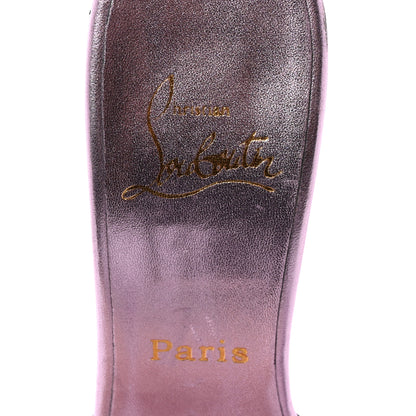 Christian Louboutin Metallic PVC Just Nothing 85 Slide Sandals 40 Pink 7 of 13