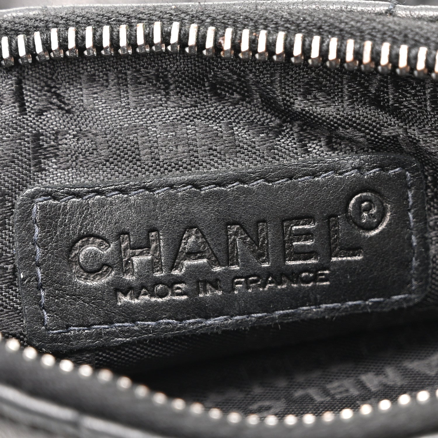 Chanel Lambskin Square Quilted Chain Fringe Pochette Black 6 of 10