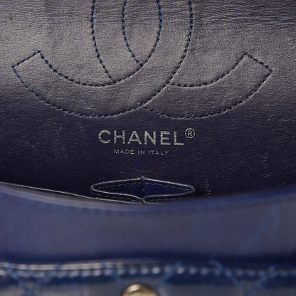 Chanel Distressed Patent Quilted 2.55 Reissue 226 Flap Navy 6 of 16