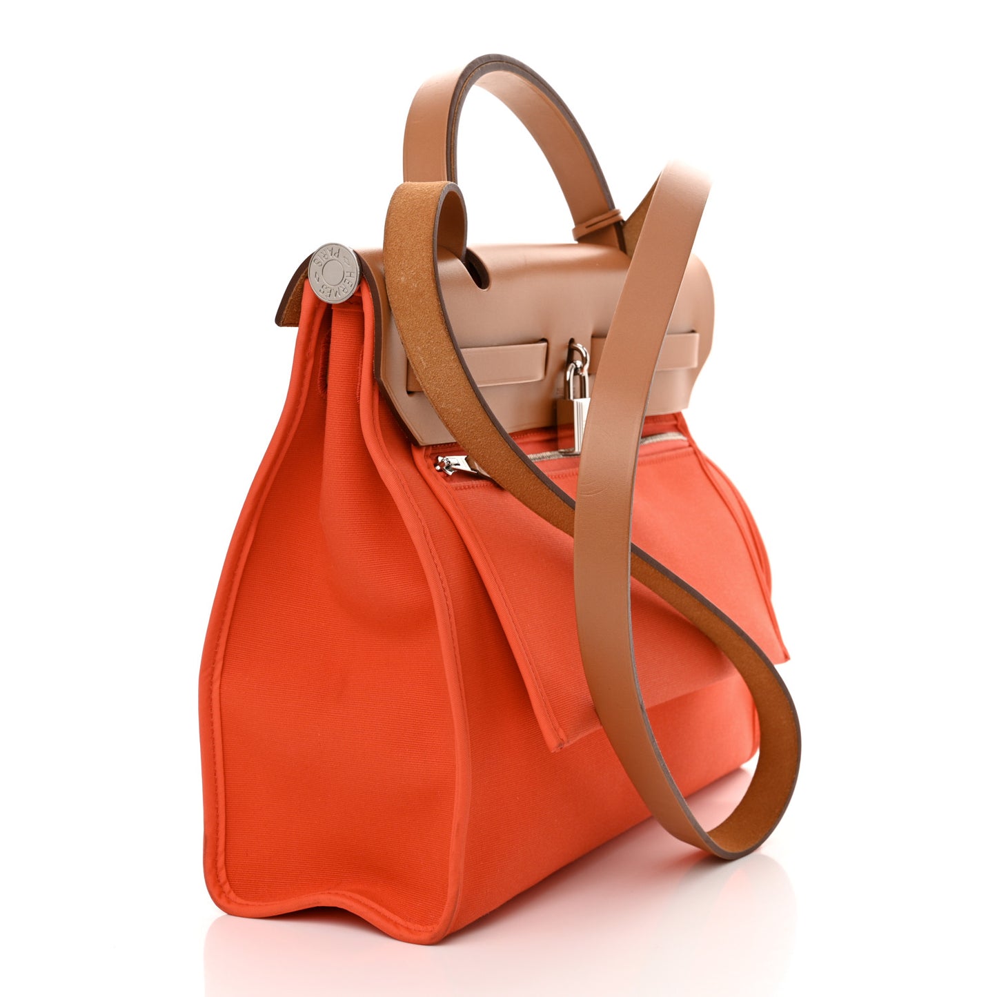 Vache Hunter Toile Herbag Zip 31 PM Capucine Fauve
