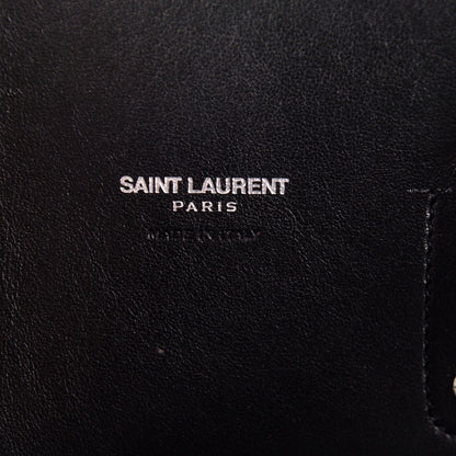 Saint Laurent Grained Calfskin Embossed Python Small Sac De Jour Black 6 of 9