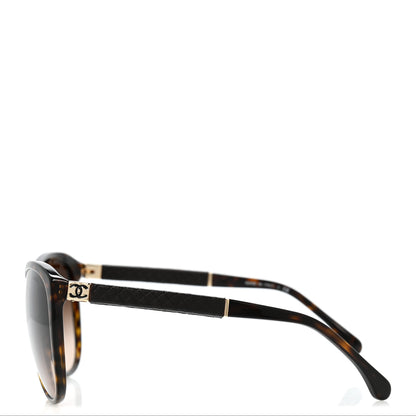 Chanel Acetate Lambskin Quilted CC Sunglasses 5225-Q Tortoise 3 of 8