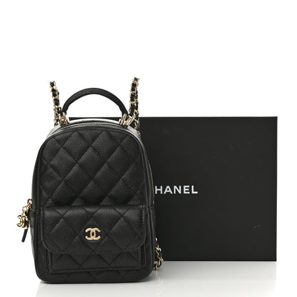 Chanel Caviar Quilted CC Mini Classic Backpack Black 11 of 11