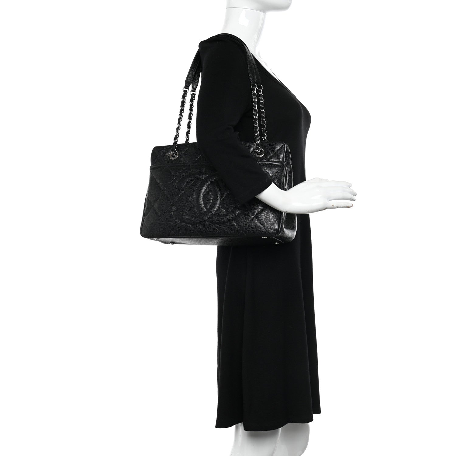 Chanel Caviar Quilted Timeless CC Soft Tote Black 2 of 11