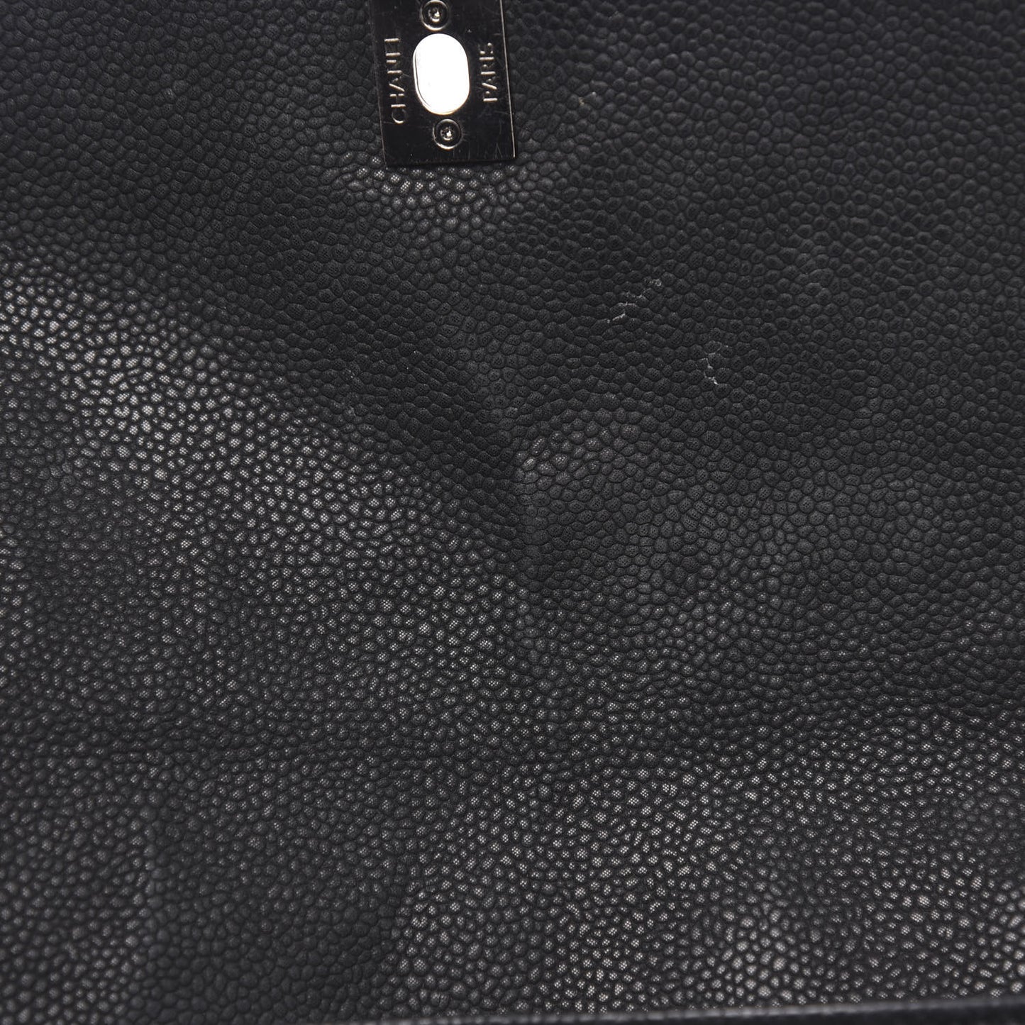 Iridescent Caviar Small Lady Pearly Flap Black