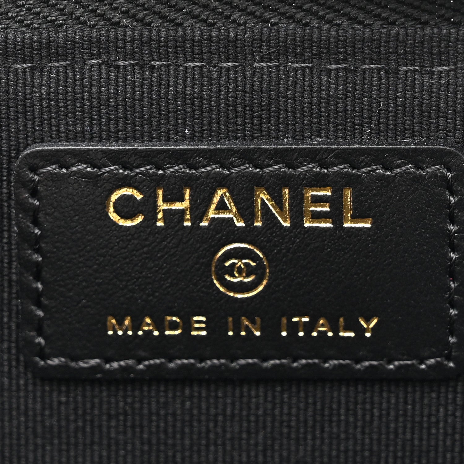 Chanel Caviar Quilted Crystal CC Zip Around Card Holder Black 7 of 9