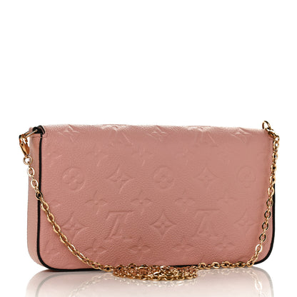 Louis Vuitton Empreinte Pochette Felicie Chain Wallet Rose Poudre 4 of 11