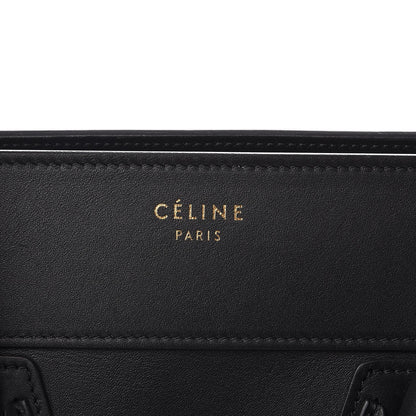 Celine Smooth Calfskin Mini Luggage Black 6 of 10