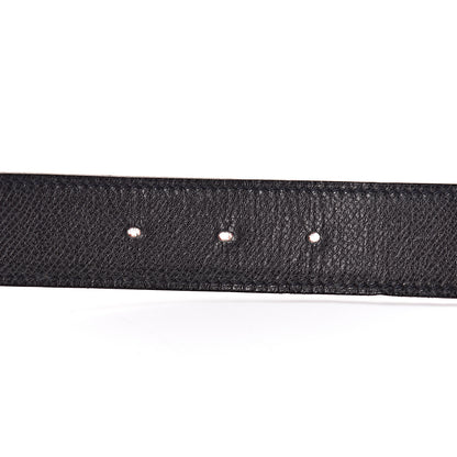 Hermes Togo Epsom 32mm Martelee H Belt 75 Rouge H Black 4 of 9