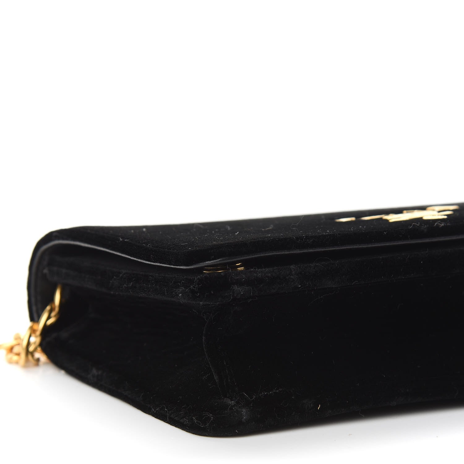 Prada Velluto Chain Shoulder Bag Black 8 of 9