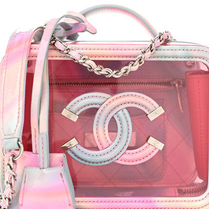 Chanel PVC Patent Calfskin Patent Lambskin Small CC Vanity Case Pink 8 of 12