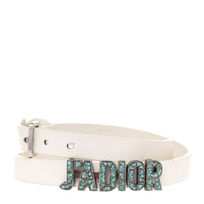 Christian Dior Calfskin J'adior Double Bracelet White Torquoise 1 of 5