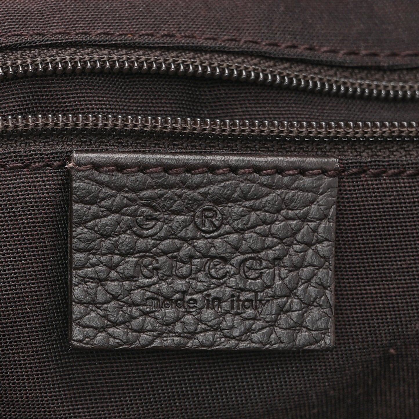 Crystal Monogram Small D Gold Ring Messenger Dark Brown