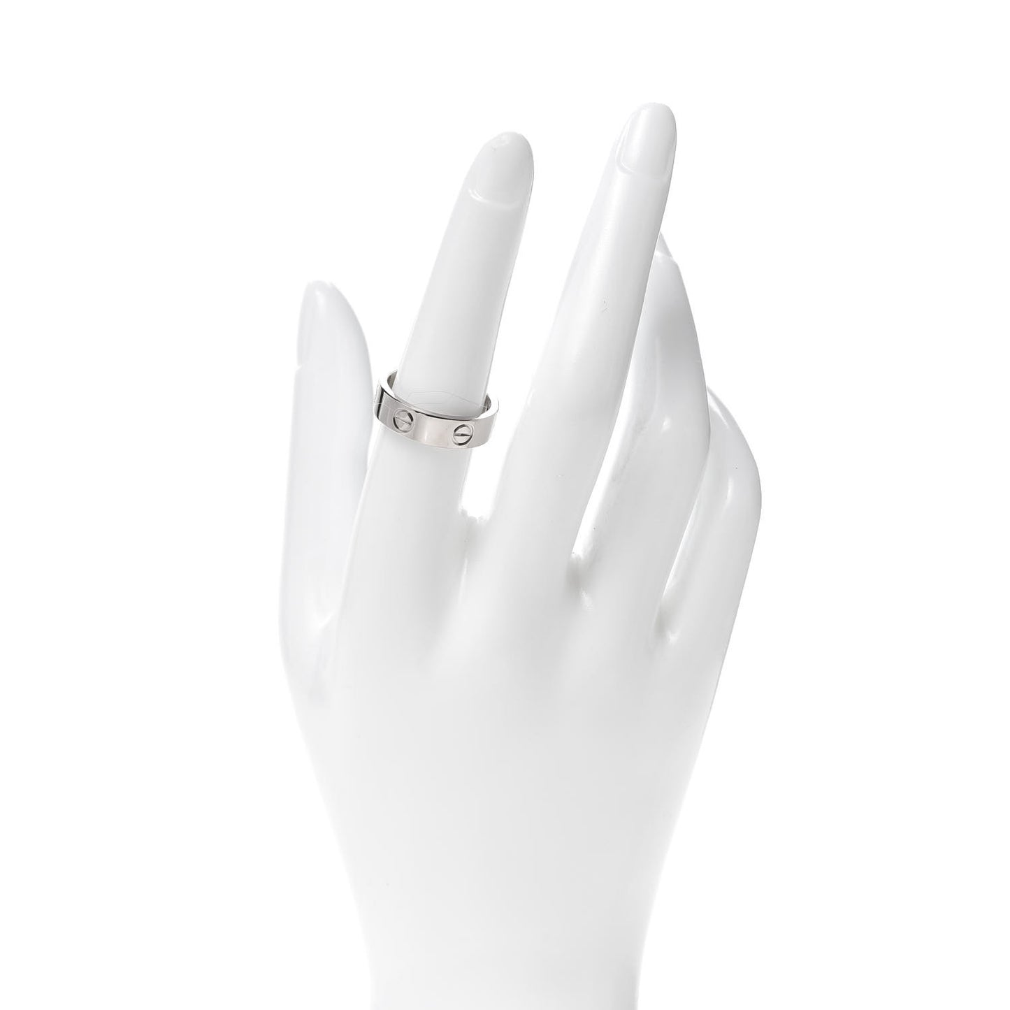 18K White Gold 5.5mm LOVE Ring 55 7.25