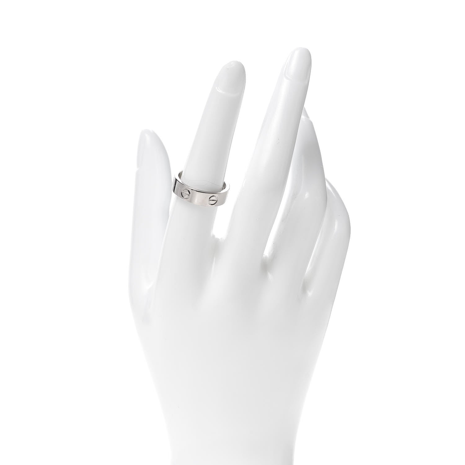 Cartier 18K White Gold 5.5mm LOVE Ring 55 7.25 2 of 4
