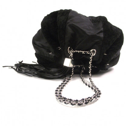 Chanel Fur Satin Drawstring Tassel Shoulder Bag 5 of 8