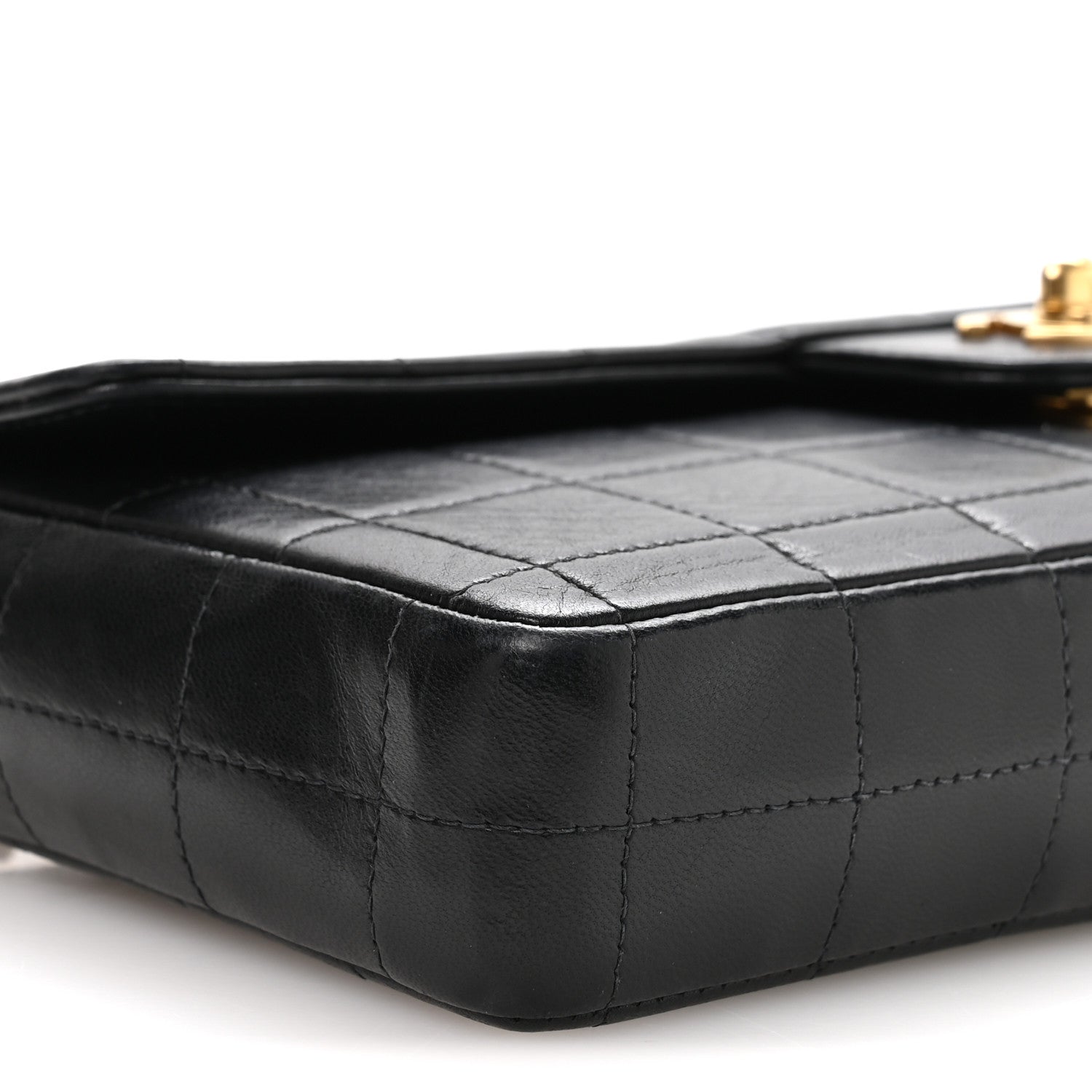 Chanel Lambskin East West Chocolate Bar Flap Black 10 of 11