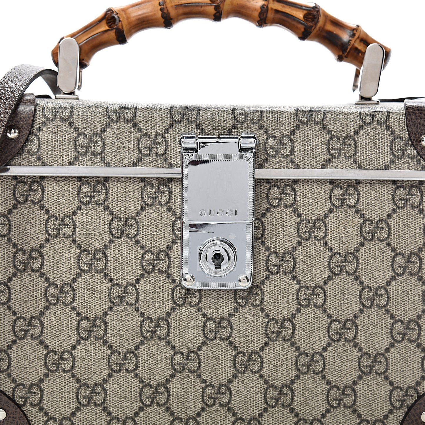 GG Supreme Monogram Globe-Trotter Beauty Case Brown