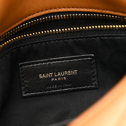 Saint Laurent Lambskin Quilted Toy Loulou Puffer Monogram Chain Satchel Miel Dark 6 of 11