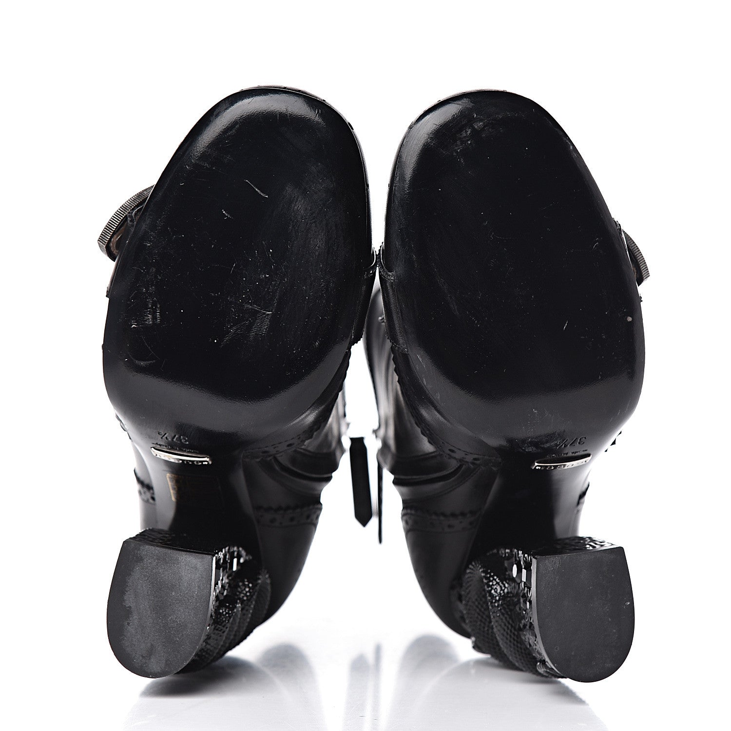Gucci Calfskin Queercore Brogue Ankle Boots 37.5 Black 5 of 11