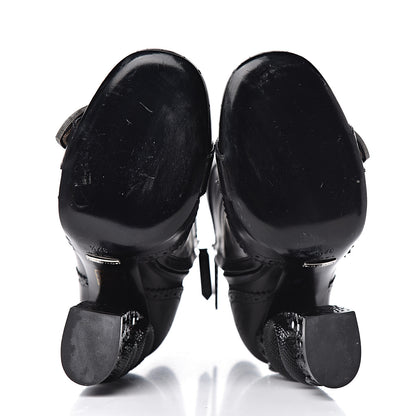 Gucci Calfskin Queercore Brogue Ankle Boots 37.5 Black 5 of 11