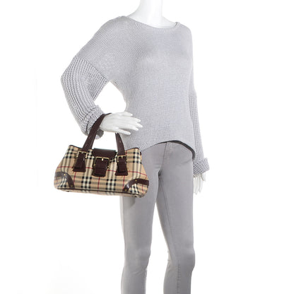Burberry Haymarket Check Buckle Satchel 2 of 8