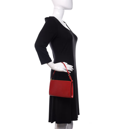 Louis Vuitton Epi Pochette Accessories 24 Castillan Red 2 of 10