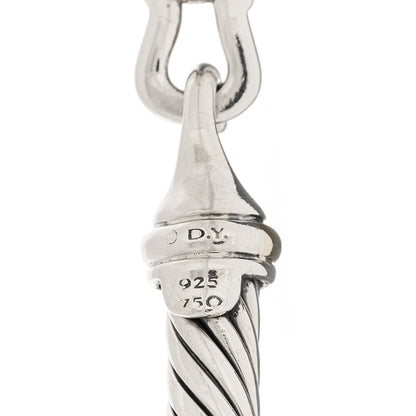 David Yurman Sterling Silver 18K Yellow Gold 5mm Cable Classic Buckle Bracelet 3 of 3