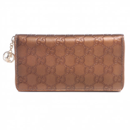 Gucci Guccissima Zip Around Wallet Metallic Bronze 1 of 8