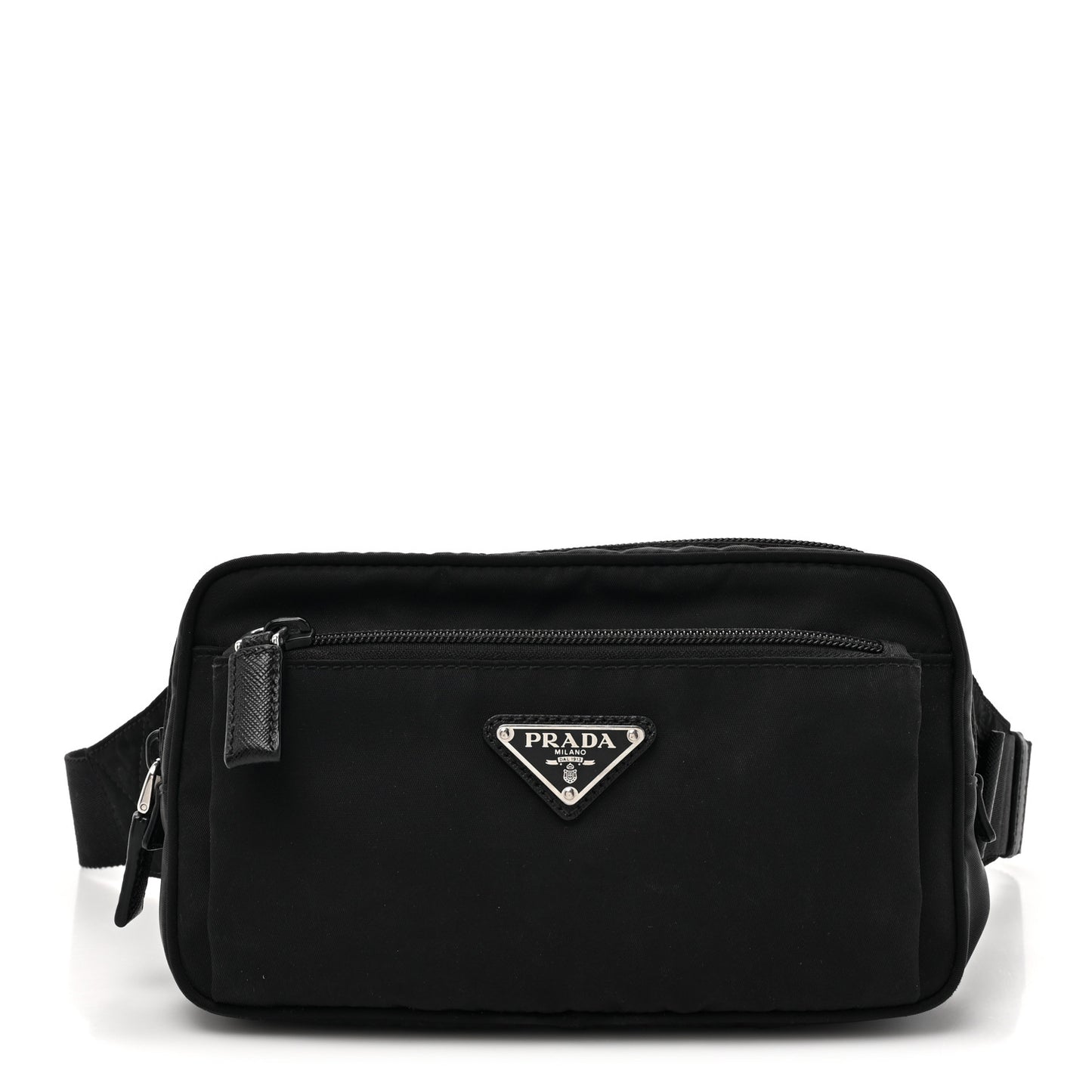Tessuto Nylon Saffiano Belt Bag Black