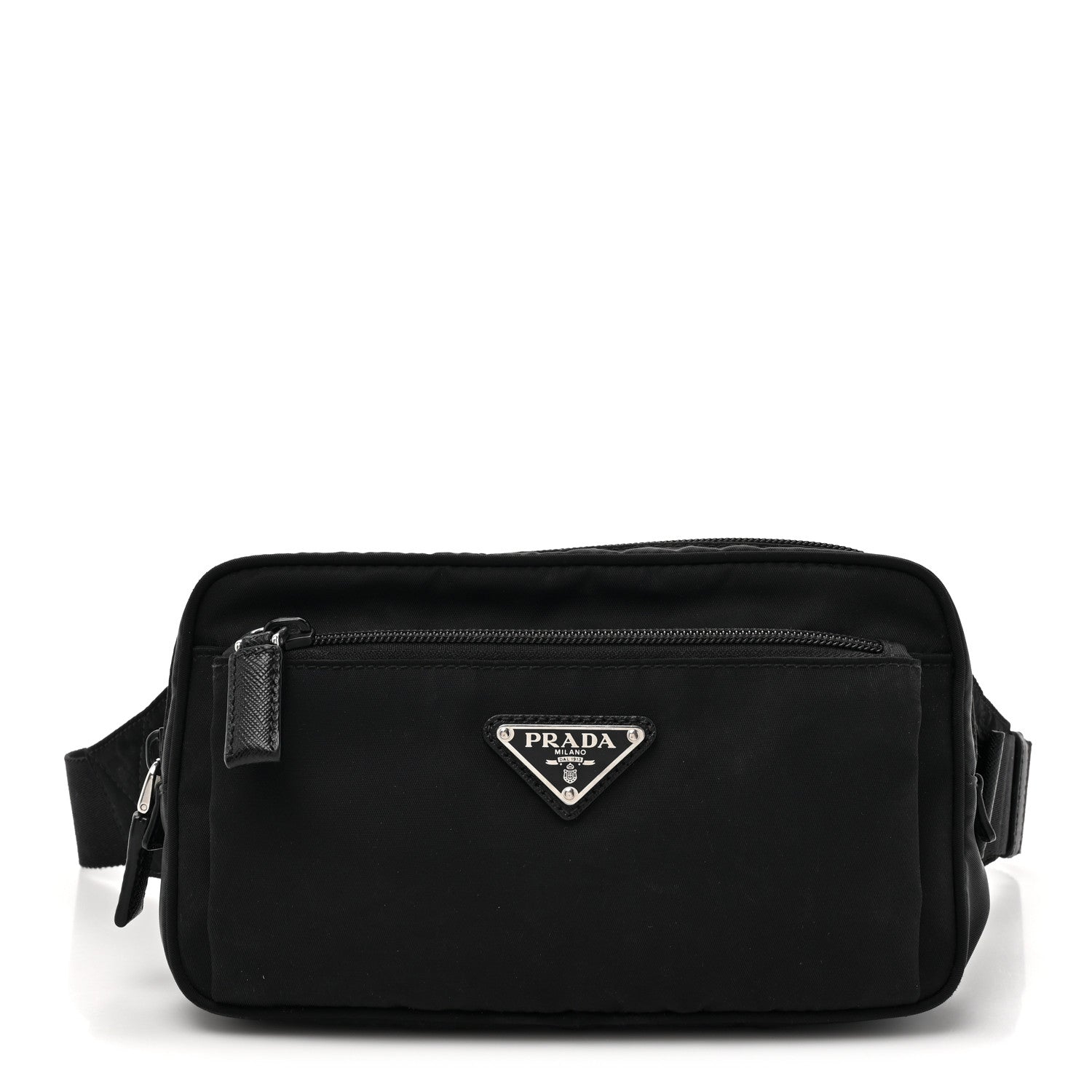Prada Tessuto Nylon Saffiano Belt Bag Black 1 of 12