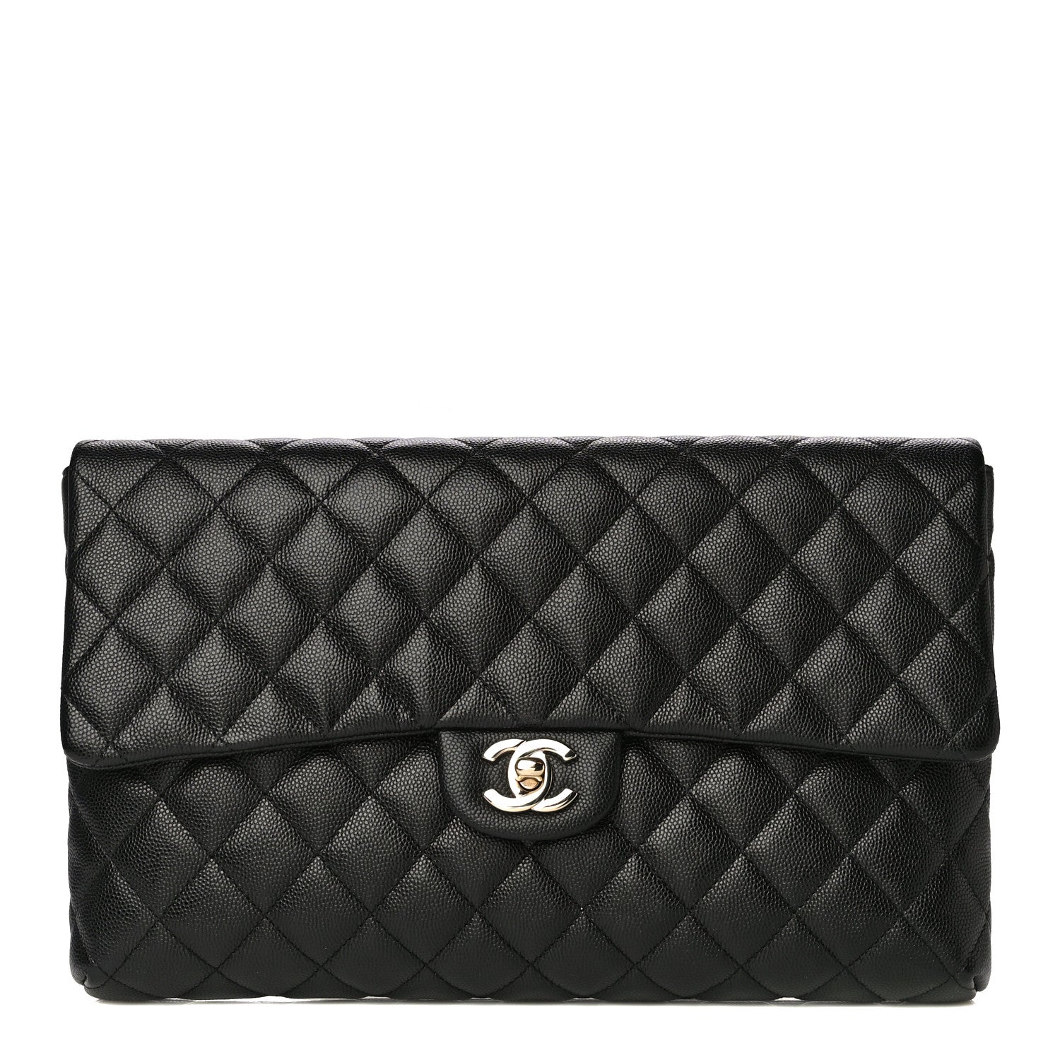 Chanel Caviar Quilted Flap Clutch Black 1 of 13