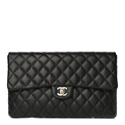 Chanel Caviar Quilted Flap Clutch Black 1 of 13