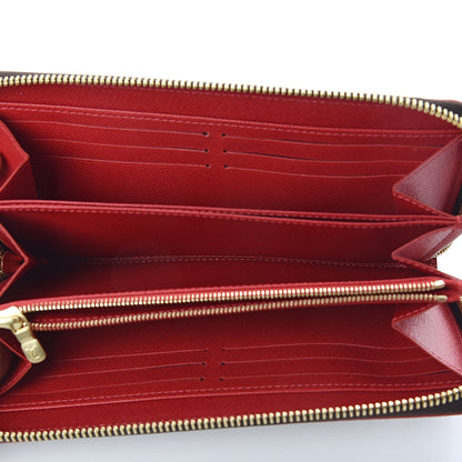 Louis Vuitton Damier Ebene Studded Zippy Wallet Cherry 4 of 5
