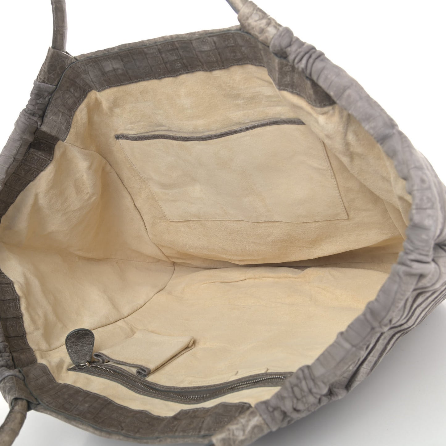 Crocodile Hobo Grey